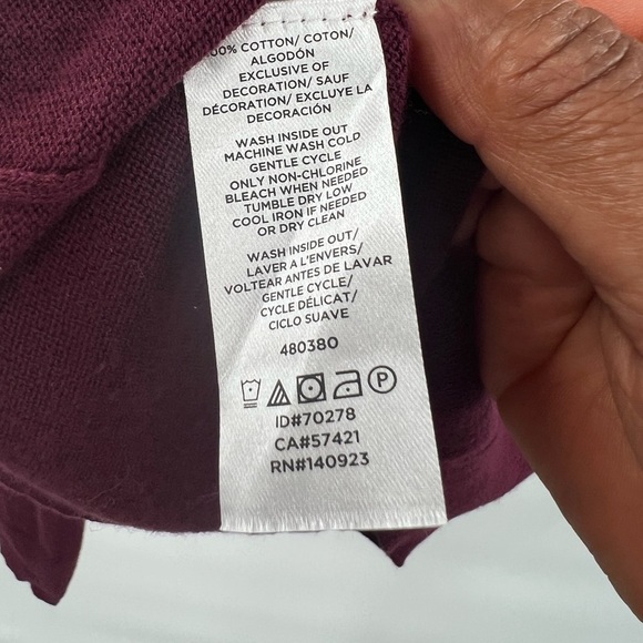 Loft maron cardigan with black bow detail size L - Picture 7 of 8